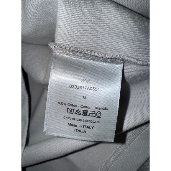 Dior Air Jordan Grey Logo Mock Neck Turtleneck Cotton Shirt Sweater M Medium - Picture 6 of 12